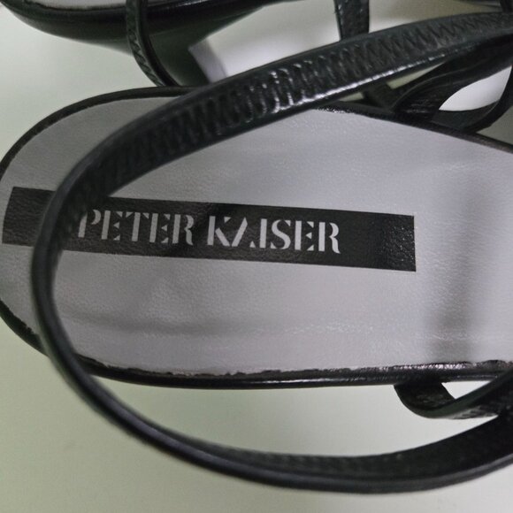 Peter Kaiser Black Leather Slingback Maryjane Pointed Toe Kitten Heel Size 8.5 - Picture 6 of 7